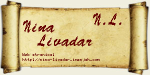 Nina Livadar vizit kartica